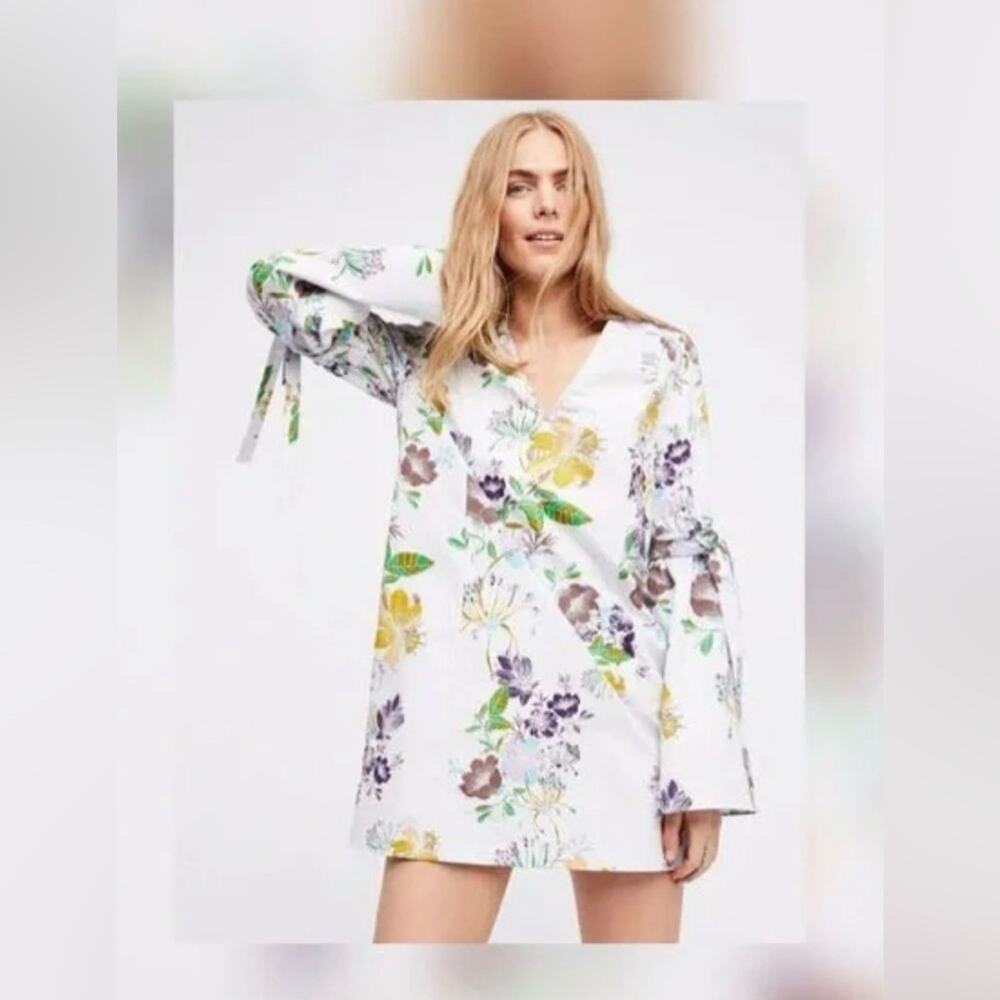 NWT Free People Lover Of Mine Printed Mini Dress XS